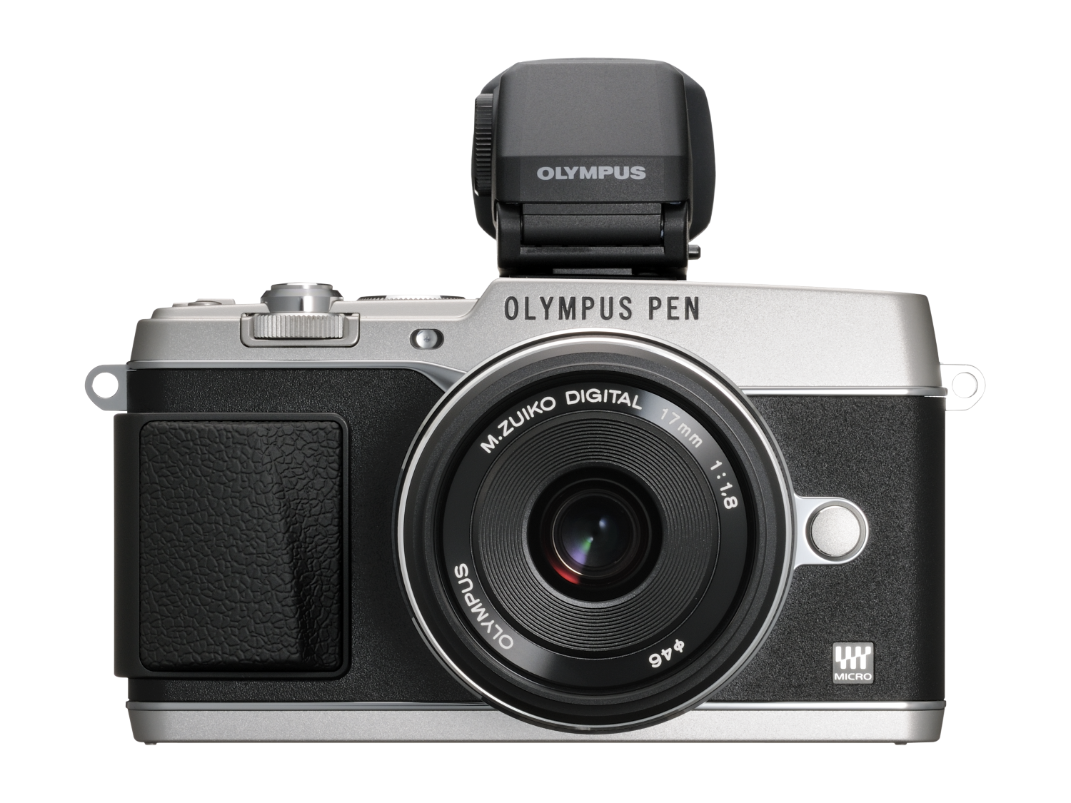 Olympus E-P5 silver + EW-M1718 black Kit