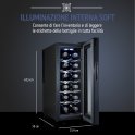 Cantinetta da vino - 12 bottiglie Sistema di refrigerazione di vini a temperatura e ambiente costante e stabile per 12 bottiglie