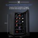 Cantinetta da vino - 18 bottiglie Sistema di refrigerazione di vini a temperatura e ambiente costante e stabile per 18 bottiglie